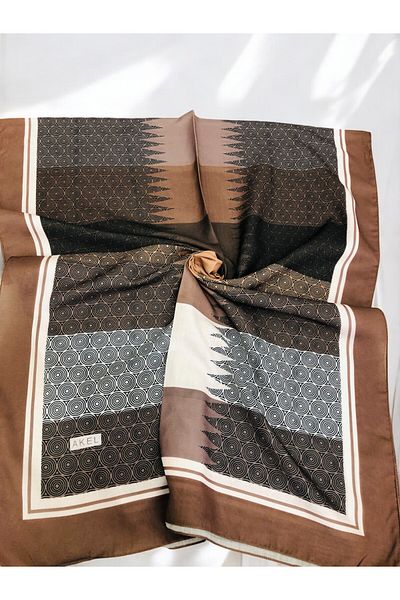 Akel Patterned Polyester Shawl, Eight Types - Double Quotation Cluster