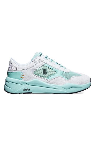 b bathu Bathu 10/43 Men's Leather Sneaker - Pastel Green