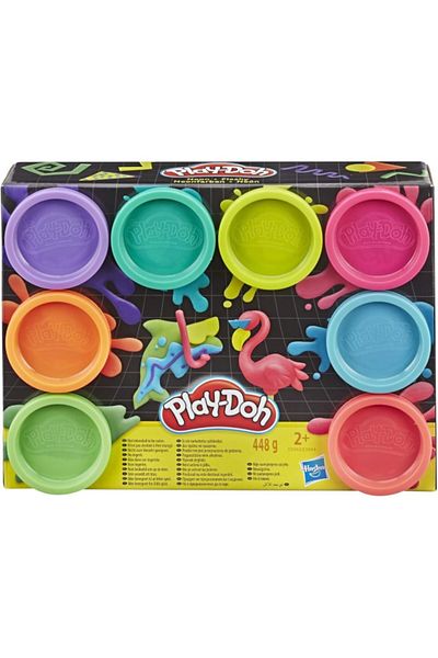 Hasbro 8-Piece Play-Doh Neon Color Modeling Compound