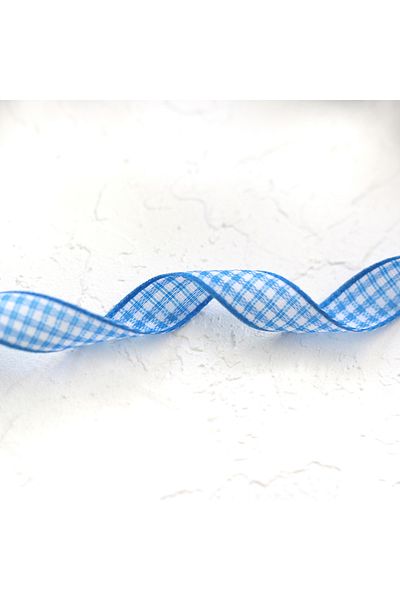 Bimotif Saks Blue Gingham Κορδέλα, 1 εκ. 5 μέτρα