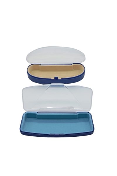 Safari 2-Pack Premium Glasses Box with Transparent Cover Lightweight and Durable Protection Box
