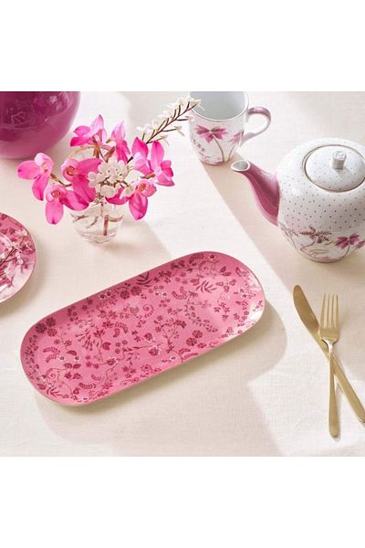 Pip Studio Porcelain tray, Pip Studio, Flowers Pink, 34 cm, Jolie collection