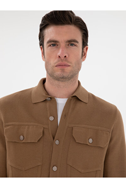 Cacharel Camel Regular Fit Triko Hırka 50291621-VR015