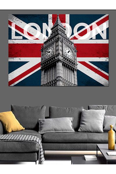 Tablomega London Big Ben Ilustrație Pânză Decorativă - Pictură Lemn MDF
