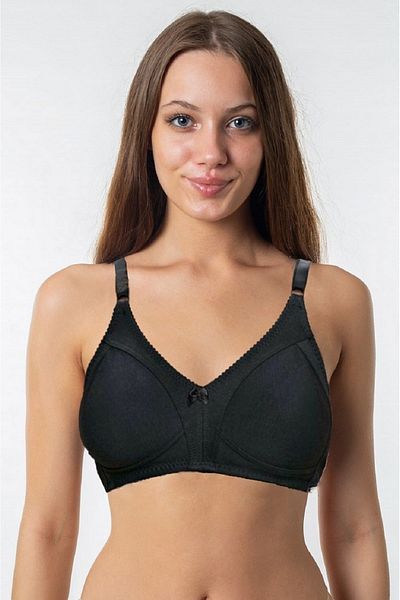 A&K ZÜMRA Women's Wire-Free Non-Support Combed Cotton Gathering Bra D Cap