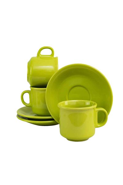 Cesiro Ceasca cu farfurie Verde, 220 ml