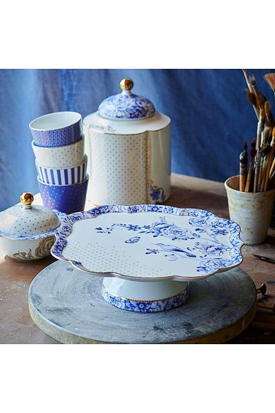 Pip Studio Porcelain cake tray, Pip Studio, White, 24x8 cm, Royal White collection