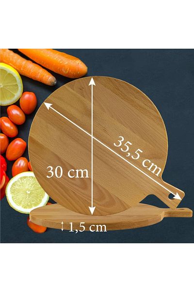 Cesiro Wooden chopper, with handle 365x300x15 mm, Natural brown