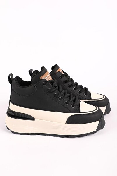 Hayati Arman Women's Thick Sole Lace-Up Sneaker Black