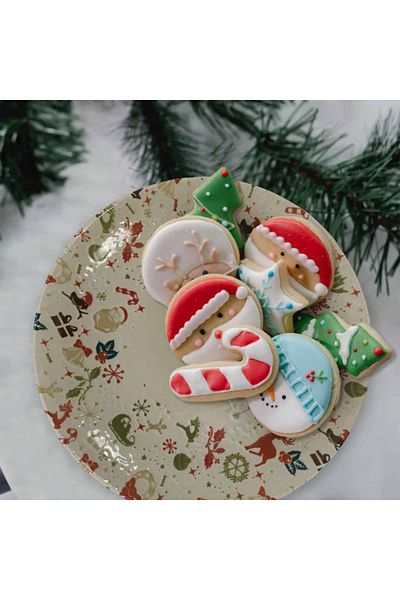 Cesiro 18-piece plate set, for 6 people, Merry Christmas, Cesiro, Multicolor