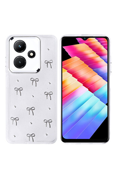 Ahlttiba حافظة متوافقة مع الهاتف المحمول Infinix Hot 30i مع غطاء عمود شفاف بت...