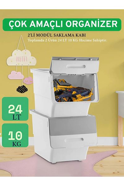 nextbuy 24Lt Organizer Multi-Purpose Repeating Potato Holder Grape Tubes and Toy Basket
