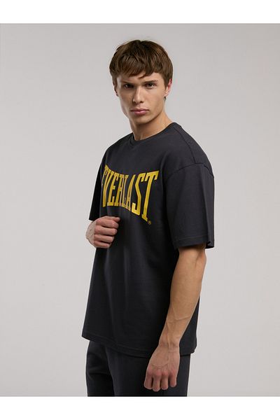 EVERLAST Ανδρικό γκρι μπλουζάκι Ever Classics Comfort Logo