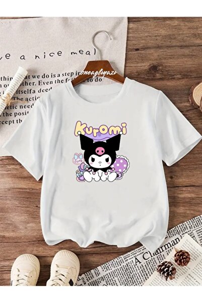 H&GHAMLEGİYİM تي شيرت كبير الحجم مطبوع عليه Kuromi للأطفال