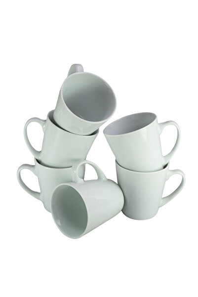 Cesiro Set 6 cani conice Alb Lucios, 240 ml