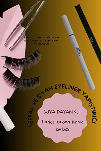 SEBURAM Suya Dayanıklı Eyeliner Yapıştırıcılı 6 Farklı Takma Kirpik Eyelash, Dolgun Takma Kirpik Seti