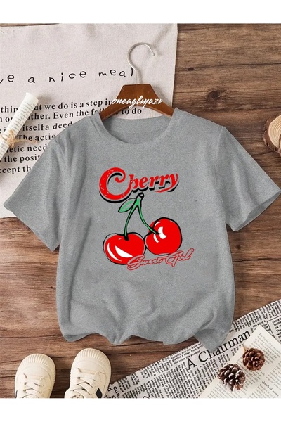 oneagılyazı Παιδικό μπλουζάκι με στάμπα Cherry