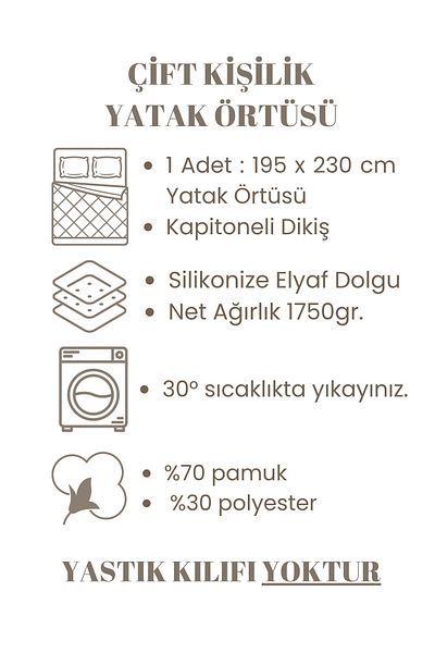 EVA Double Quilted Patterned Multi-Purpose Bedspread and Sofa/Sofa Cover 195 X 230 cm