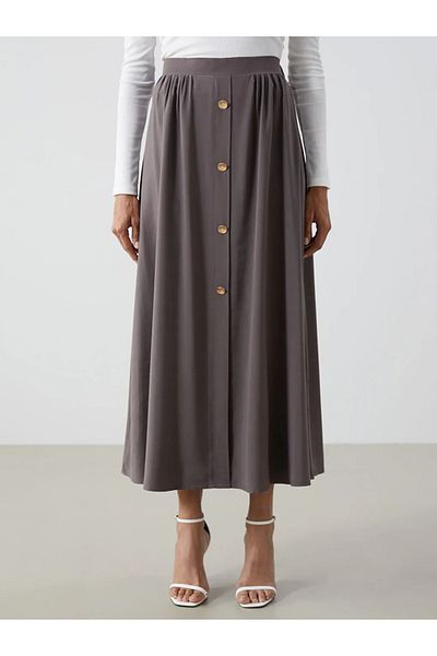 LC Waikiki Lcwaikiki Classic Brown Women's Elastic Waist Skirt