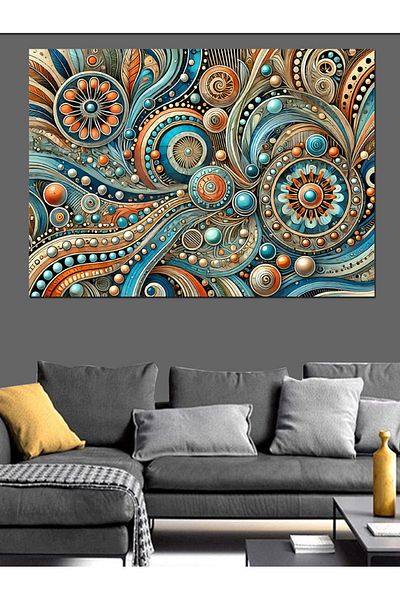 Tablomega Pânză decorativă Harmoni cu model Paisley - Masă din lemn MDF