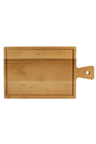 Cesiro Tocator de lemn cu maner 400x230x15 mm, Maro natur