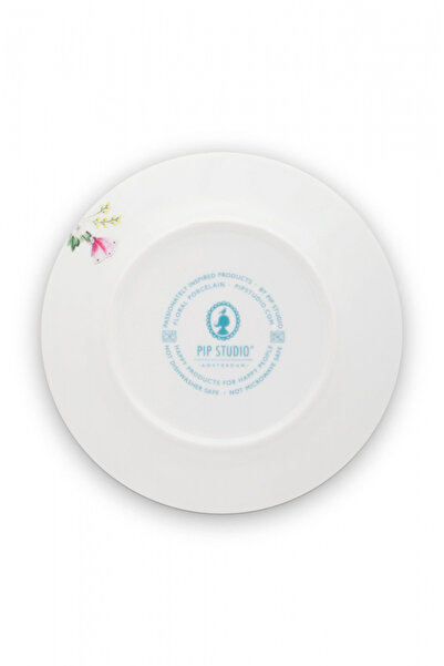 Pip Studio Porcelain plate, Pip Studio, Bleu, 21cm, Blushing Birds collection