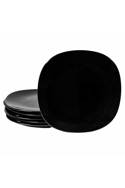 Cesiro Set of 6 dessert plates Black Abyss, 20 cm
