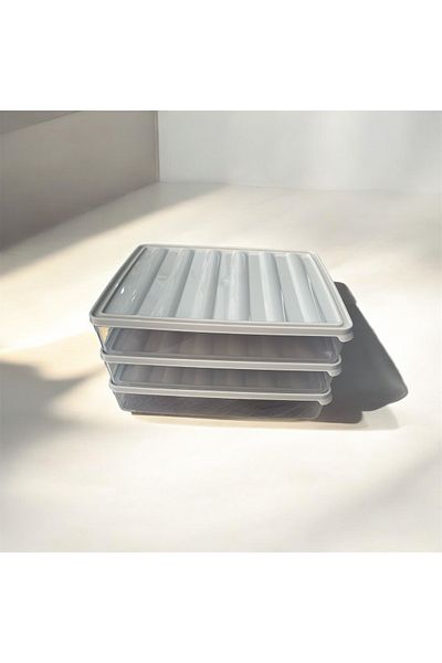 safestore 3 Pieces 2500 ml Refrigerator Freezer Organizer and Storage Container