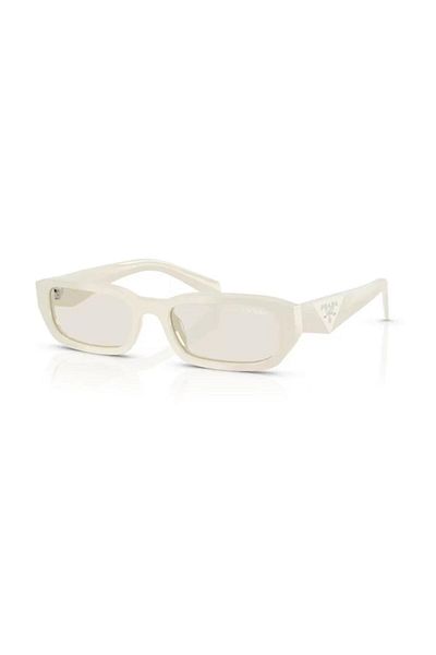 Prada Pr B06S 26A40I 53 Women's Square White Bone Sunglasses