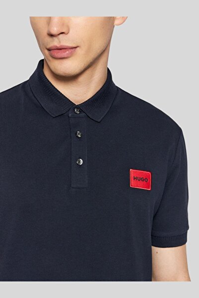 HUGO Navy Blue Men's Polo T-shirt
