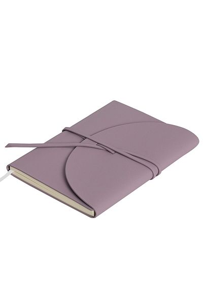 Victoria's Journals Vj Pella Vegan Leather Flexible Cover Suitable for Classic Fountain Pen Striped Notepad 15X21Cm (A5) Lilac