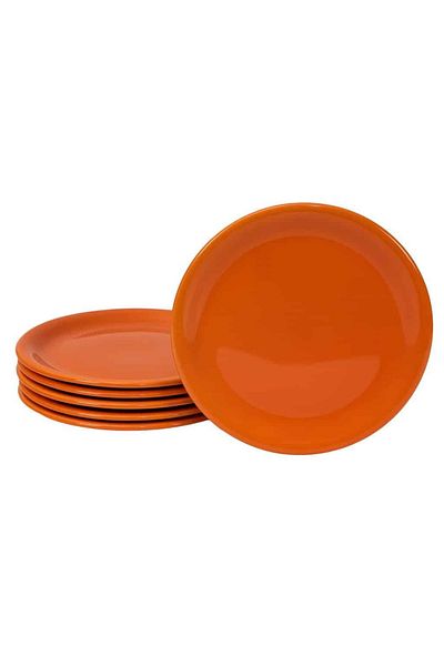 Cesiro Set of 6 Orange dessert plates, 19.5 cm