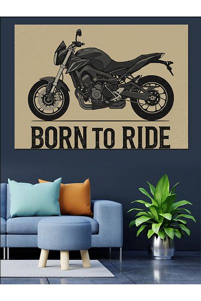 Tablomega Born To Ride (Love of Motorcycles) Διακοσμητικός καμβάς - Ξύλινος πίνακας MDF