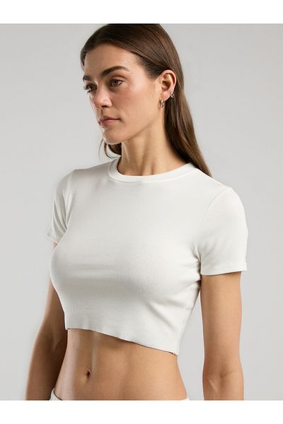 EVERLAST Γυναικείο Crop T-Shirt Ever Relaxed Rib White