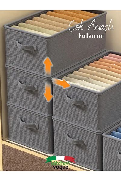 Kitchen Vogue 1 Piece Drawer Closet Organizer, Shelf Organizer, Foldable Clothing Storage Box Organizer