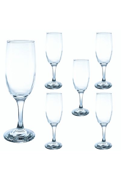 Cesiro Set of 6 glass stemmed glasses, 185 ml, Cesiro