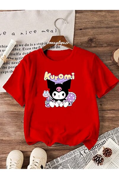 H&GHAMLEGİYİM تي شيرت كبير الحجم مطبوع عليه Kuromi للأطفال