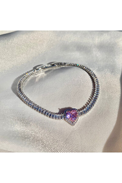 Elifsu Jewelry Zirkon Taşlı Kalpli Su Yolu Bileklikler