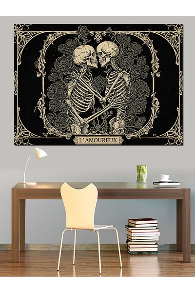 Tablomega Canvas Decorativ Dragoste de schelete - Tablou din lemn MDF