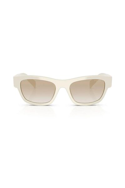 Prada Pr B09S 26A80M 52 Unisex Oval White Bone Sunglasses
