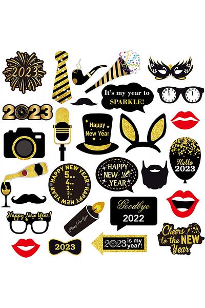 Jodsen Photo Prop Set, 28 Pieces, Cardboard, Multicolor