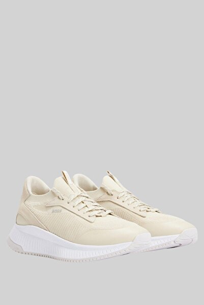 BOSS Erkek Titanium Evo Bağcıklı Marka Logolu Spor Stil Sneaker Beyaz