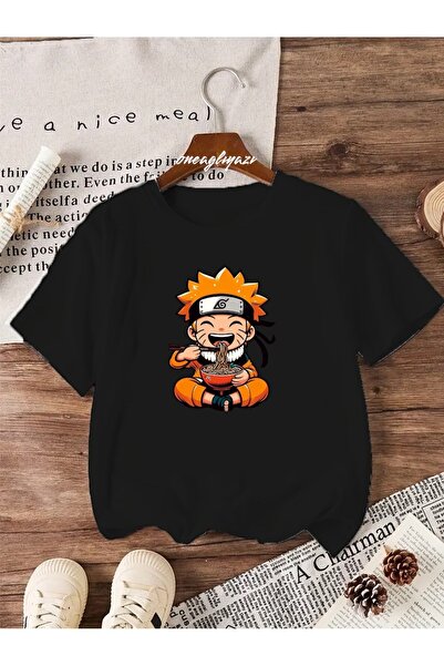 oneagılyazı تي شيرت كبير الحجم مطبوع عليه ناروتو للأطفال