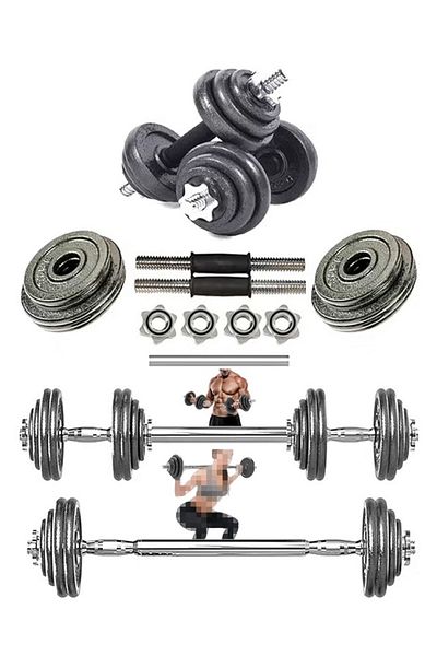 Fitness World مجموعة دمبل مضغوطة 20 كجم
