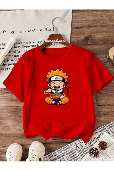 oneagılyazı تي شيرت كبير الحجم مطبوع عليه ناروتو للأطفال