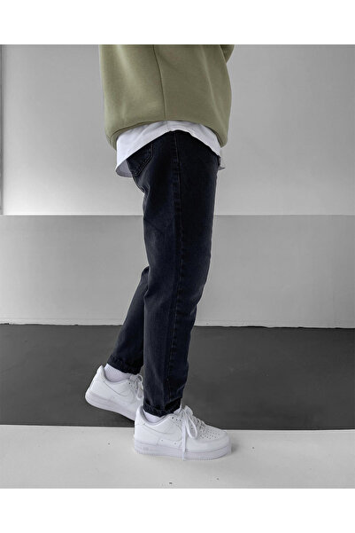 NO1 KONSEPT Anthracite Boyfriend Παντελόνι