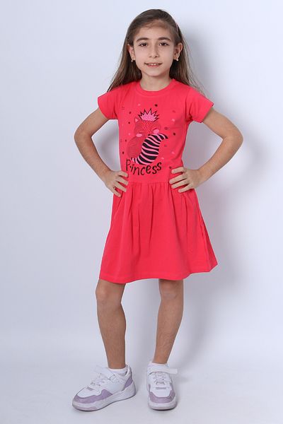 HÇM Girl's Dress Ruffled Kitten Printed A18