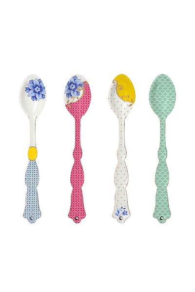 Pip Studio Set of 4 tea spoons, porcelain, Pip Studio, 13 cm, Royal Multi collection