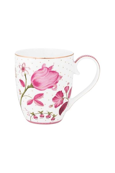 Pip Studio Cană din porțelan, XL, colecția Jolie, Tulip Pink, 450 ml, Pip Studio