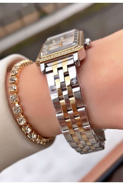 Daniel Klein Gold Colored Women's Wristwatch and Bracelet Gift